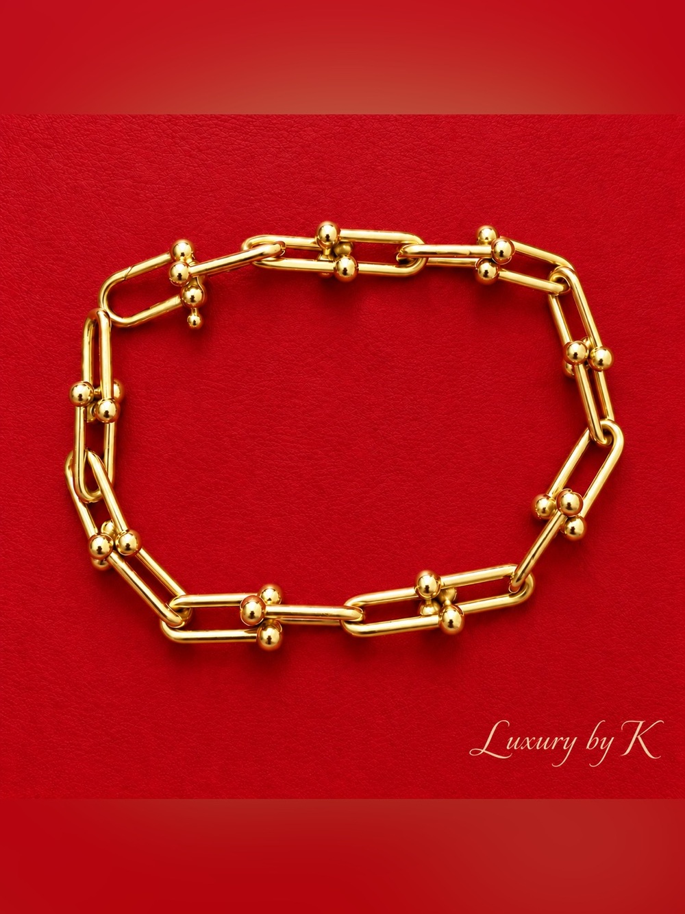 18 Karat Dubai Gold Medium-Link Bracelet